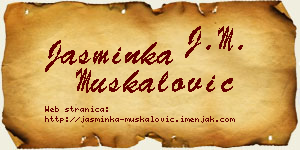 Jasminka Muskalović vizit kartica